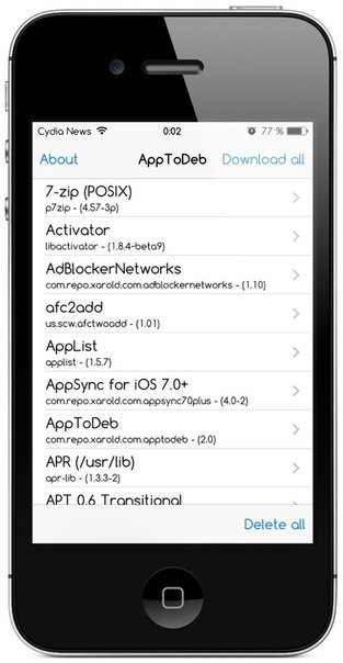   Название: AppToDeb v2 (iOS 7)