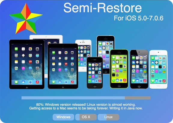 SemiRestore для iOS 7 восстановит ваш iPhone и iPad с Jailbreak в один клик